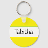 Personalisierte Katze Sitzen in Blume Schlüsselanhänger (Rückseite)