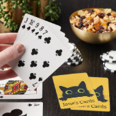 Personalisierte Katze spielt Karten, Spielkarten (In Situ)