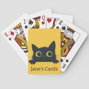 Personalisierte Katze spielt Karten, Spielkarten