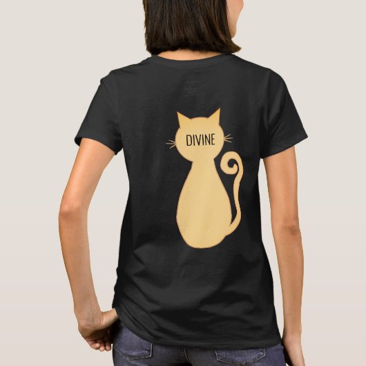 Personalisierte Katze T-Shirt (Rückseite)