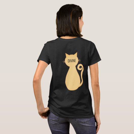 Personalisierte Katze T-Shirt (Schwarz voll)