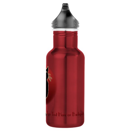 Personalisierte Katze Überflasche Edelstahlflasche (Rechts)