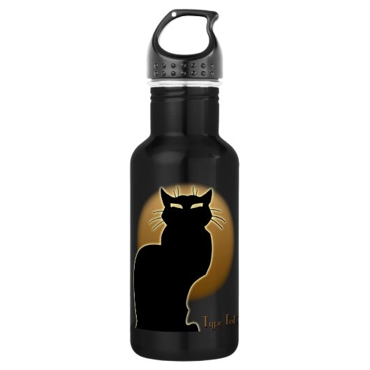 Personalisierte Katze Überflasche Trinkflasche (Vorderseite)