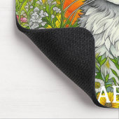 Personalisierte Katze und Blume Mousepad (Ecke)