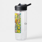 Personalisierte Katze und Blume Trinkflasche (Links)