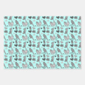 Personalisierte Katze und Geschenkpackung in 3 Far Geschenkpapier Set (Vorderseite 3)