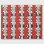 Personalisierte Katze Urlaub Geschenkpapier (Flach)