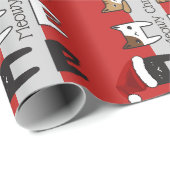 Personalisierte Katze Urlaub Geschenkpapier (Rolleneckpunkt)