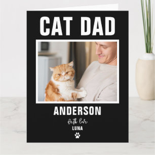 Personalisierte Katze-Vater- Fotokarte Karte
