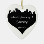 Personalisierte Katzen-Denkmal-Verzierung Keramikornament (Rechts)