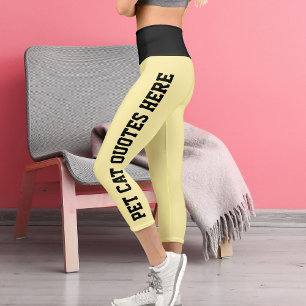 Personalisierte Katzen für Haustiere auf schwarzer Capri Leggings