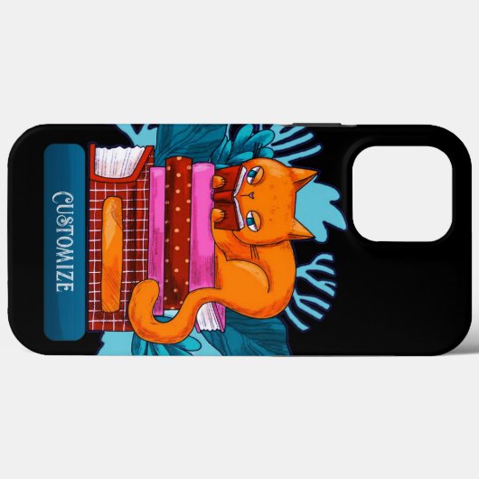 Personalisierte Katzen-genehmigte Bücher Case-Mate iPhone Hülle (Rückseite (Horizontal))