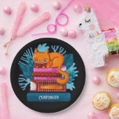 Personalisierte Katzen-genehmigte Bücher Pappteller (Party)