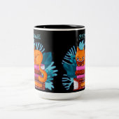 Personalisierte Katzen-genehmigte Bücher Zweifarbige Tasse (Mittel)