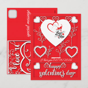Personalisierte Katzen-Geschenke für Valentinstag  Feiertagspostkarte
