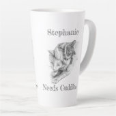 Personalisierte Katzen Milchtasse (Rechte Ecke)