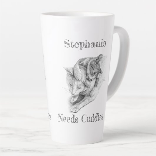 Personalisierte Katzen Milchtasse (Rechte Ecke)