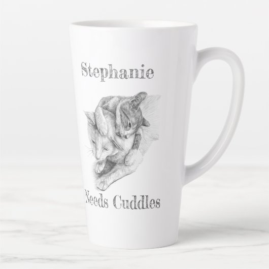 Personalisierte Katzen Milchtasse (Rechts)