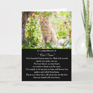 Personalisierte Katzen-Mitgefühlskarte mit Foto, H Karte