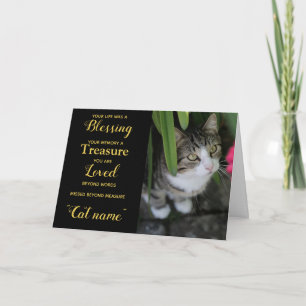 Personalisierte Katzen-Mitgefühlskarte mit Foto, H Karte