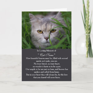 Personalisierte Katzen-Mitgefühlskarte mit Foto -  Karte