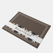 Personalisierte Katzen Nahrungs- und Wassermatte Fußmatte (Schrägansicht)