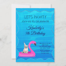 Personalisierte Katzen-Pool-Party