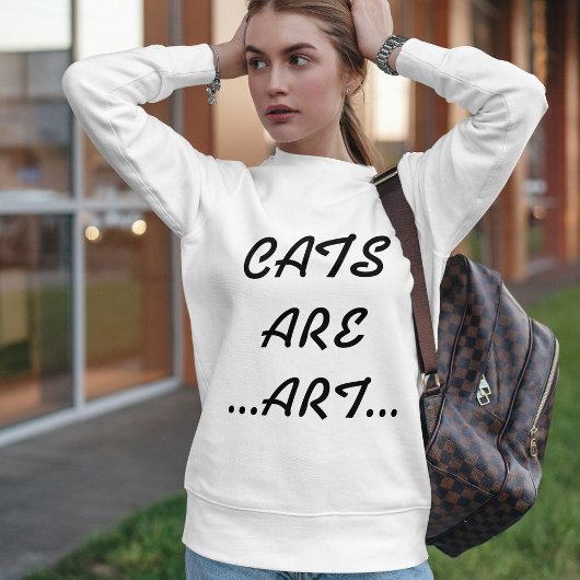 Personalisierte Katzen sind Art Cool Funny Schwarz Sweatshirt