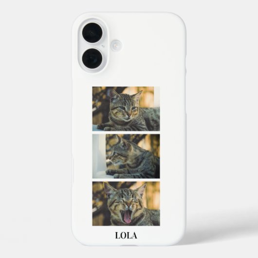 Personalisierte Katzenfoto-Collage und Name Case-Mate iPhone Hülle (Rückseite)