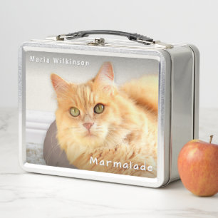 Personalisierte Katzenfoto-Einfach-Minimalistisch Metall Brotdose