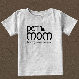 Personalisierte Katzenliebhaberin Muttertags-Baby Baby T-shirt
