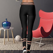 Personalisierte Katzenmutter Name Peach Schwarze S Leggings