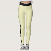 Personalisierte Katzenmutter Schwarz Streifen Soft Leggings (Vorderseite)