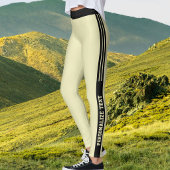 Personalisierte Katzenmutter Schwarz Streifen Soft Leggings