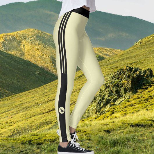 Personalisierte Katzenmutter Schwarz Streifen Soft Leggings
