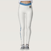 Personalisierte Katzenmutter Warm Neutral Gedämpft Leggings (Vorderseite)
