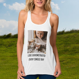 Personalisierte Katzenmutterliebe Familien-Tierfot Tank Top