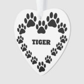 Personalisierte Katzenpfähle Herzdekoration Ornament (Vorderseite)