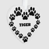 Personalisierte Katzenpfähle Herzdekoration Ornament (Vorderseite)