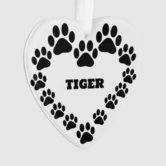 Personalisierte Katzenpfähle Herzdekoration Ornament (Vorderseite)