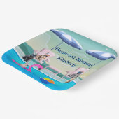 Personalisierte Katzenpool-Party-Papierteller Pappteller (Gewinkelt)