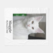 Personalisierte Katzfoto-Flanelldecke Fleecedecke (Vorderseite (Horizontal))