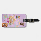 Personalisierte Kawaii-Ästhetik Lavendel Gepäckanhänger (Vorderseite horizontal)