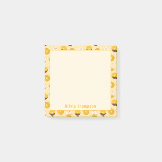Personalisierte Kawaii Bar Donut Notes Post-it Klebezettel (Vorderseite)