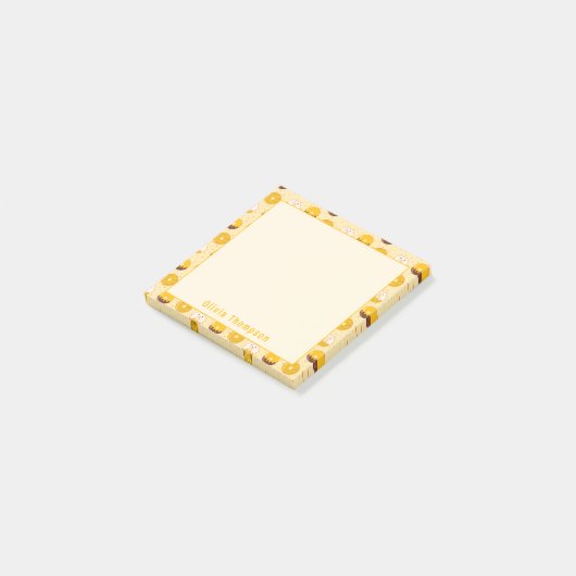 Personalisierte Kawaii Bar Donut Notes Post-it Klebezettel (angewinkelt)