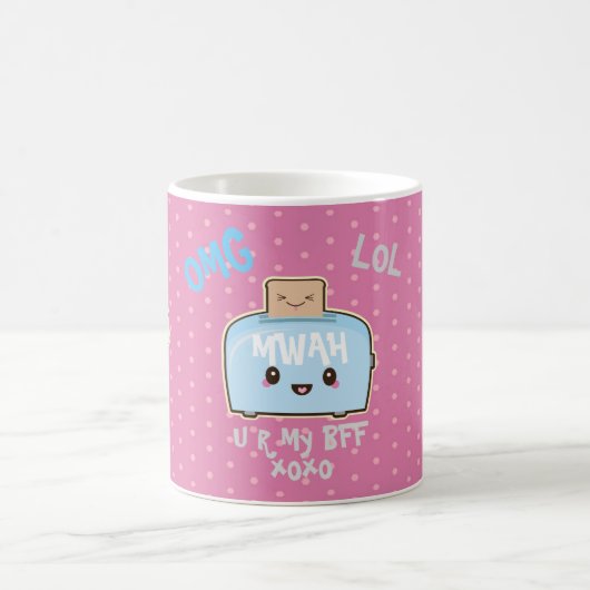 Personalisierte Kawaii BESTE FREUNDIN Best Friends Kaffeetasse (Mittel)