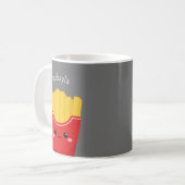 "Personalisierte Kawaii French Fries Tasse" Kaffeetasse (Vorderseite Links)