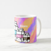 Personalisierte Kawaii Milk Trio Mosaik Tasse (VorderseiteRechts)