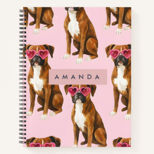 Personalisierte Kawaii Mode Boxer Hund Notizblock