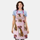 Personalisierte Kawaii Mode Boxer Hund Schürze (Getragen)
